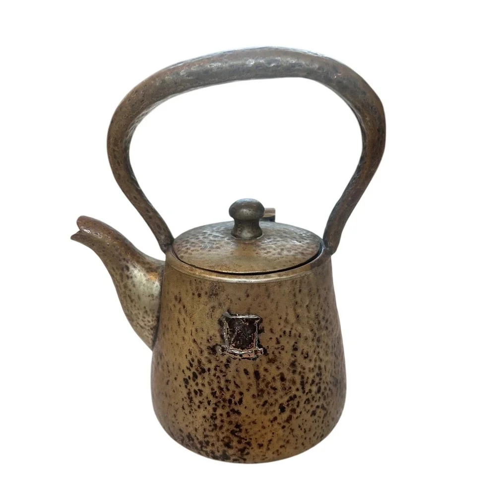 Gotham Silver Co Nickel Silver Hammered Teapot 14oz Silver Soldered 980 Vintage